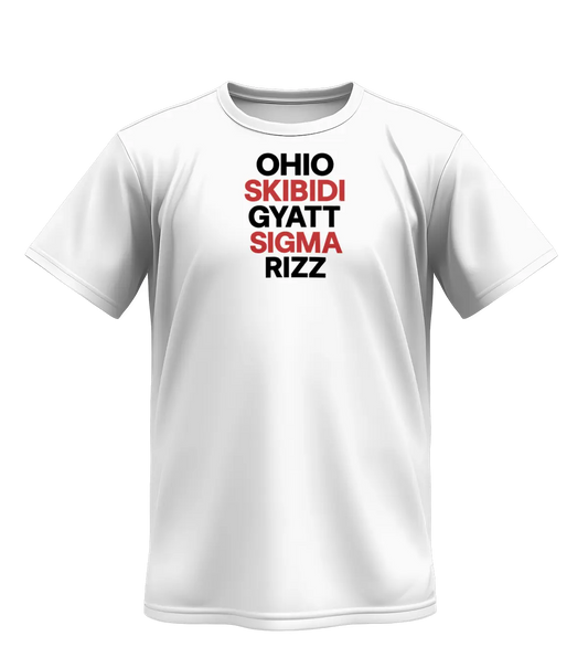 Tričko Ohio Skibidi Gyatt Sigma Rizz