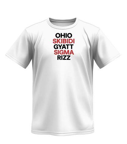 Tričko Ohio Skibidi Gyatt Sigma Rizz