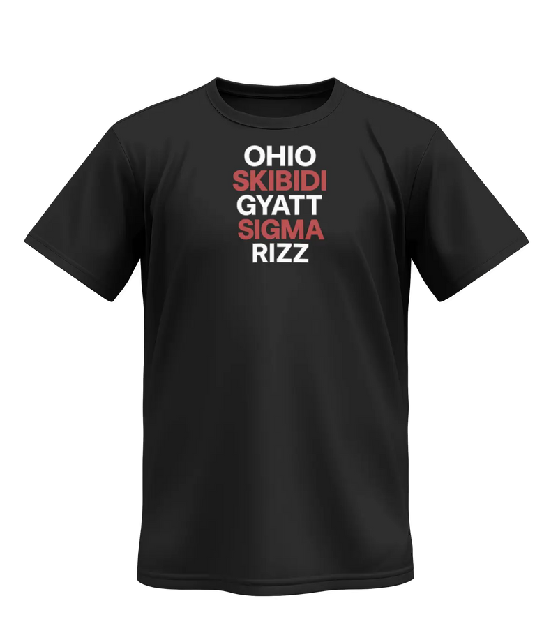 Tričko Ohio Skibidi Gyatt Sigma Rizz